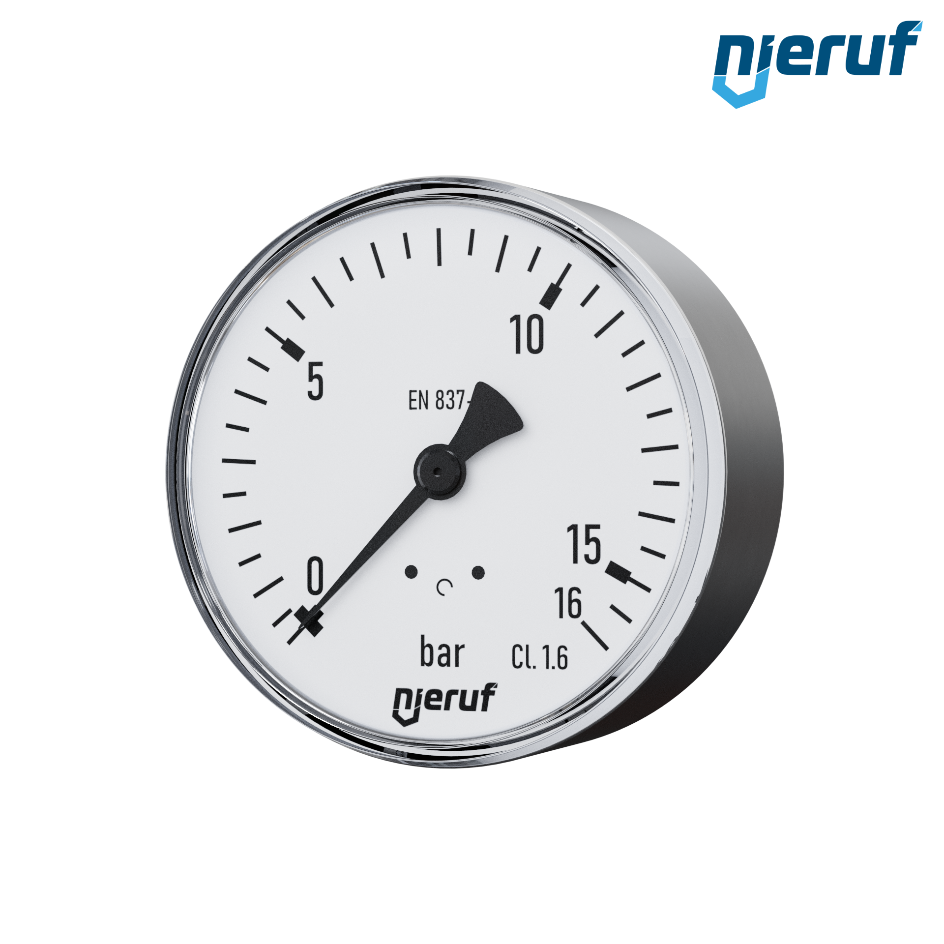 manomètre G 1/2" axial 63 mm acier MM04 0 - 16,0 bar sans liquide de remplissage, sec
