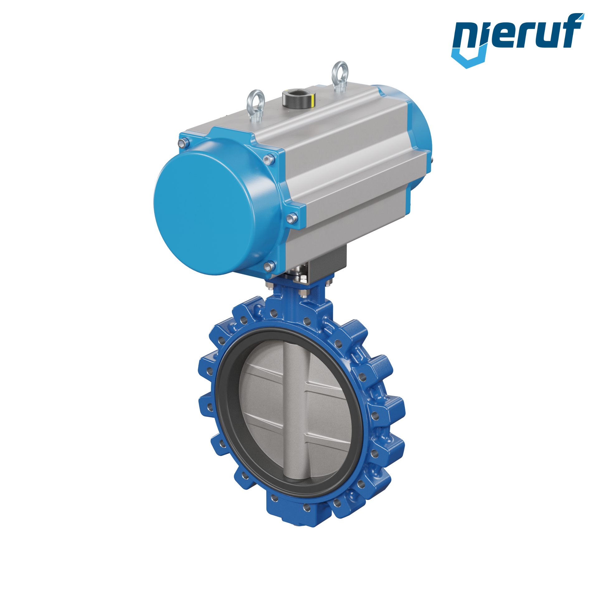 vanne papillon DN 400 AK02 FPM actionneur pneumatique à simple effet fermeture par ressort
