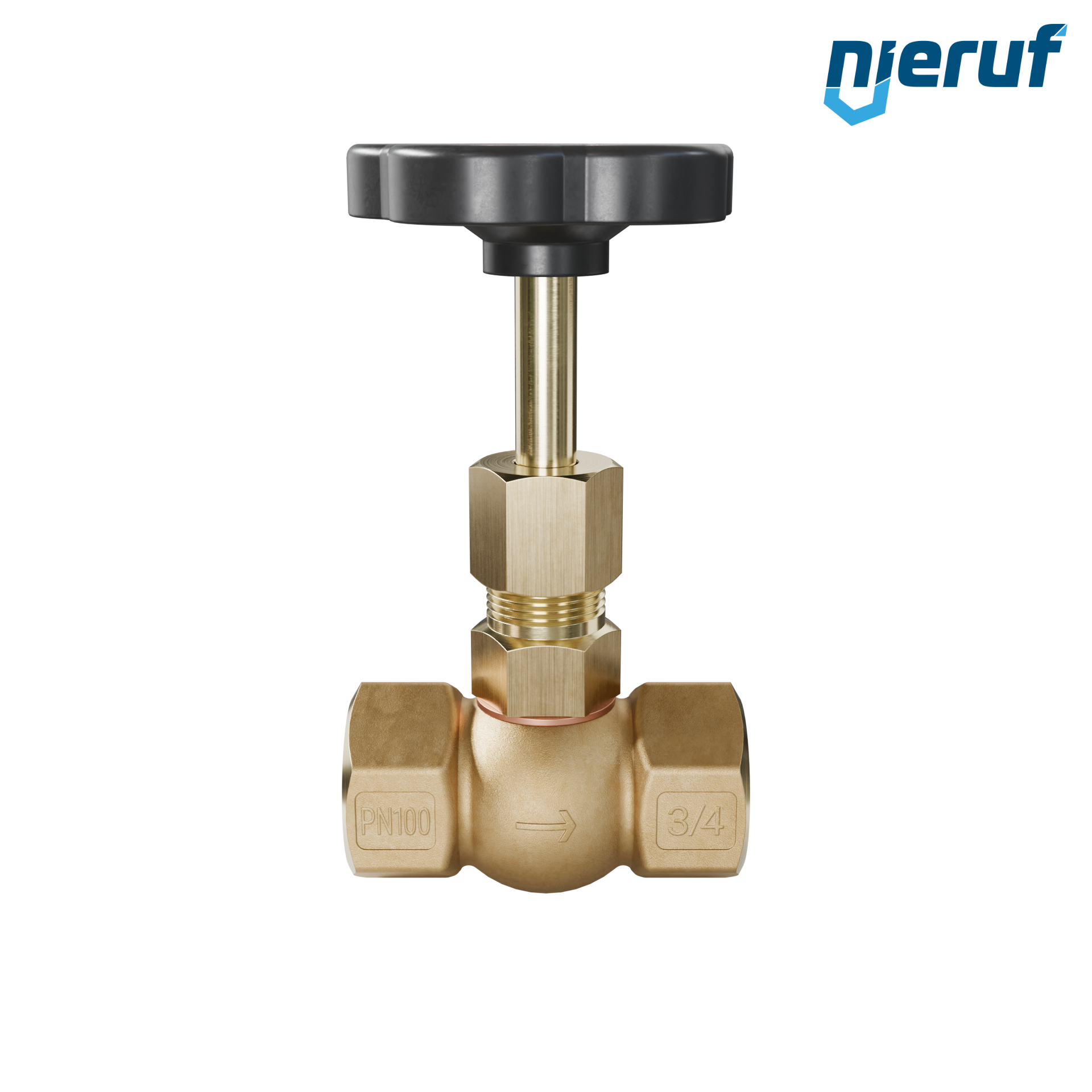 vanne à pointeau  3/4" pouce NV02 laiton