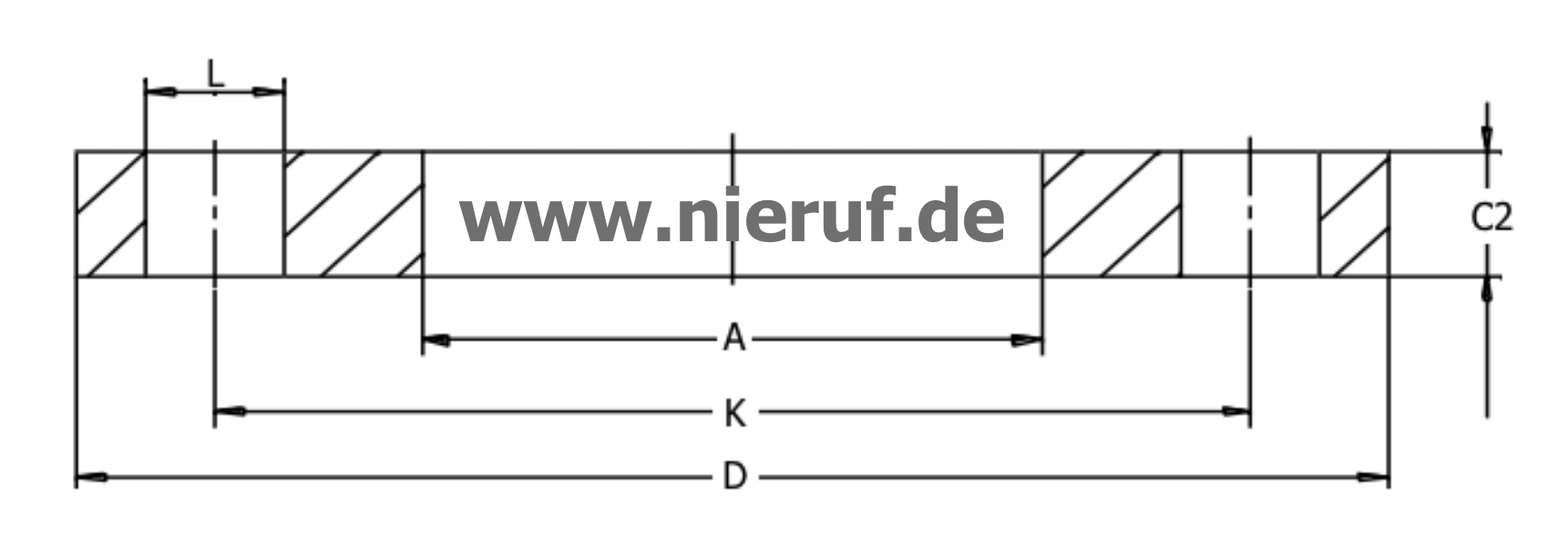 bride plate DN125 PN10/16 EN1092-1 01 A 1.4541