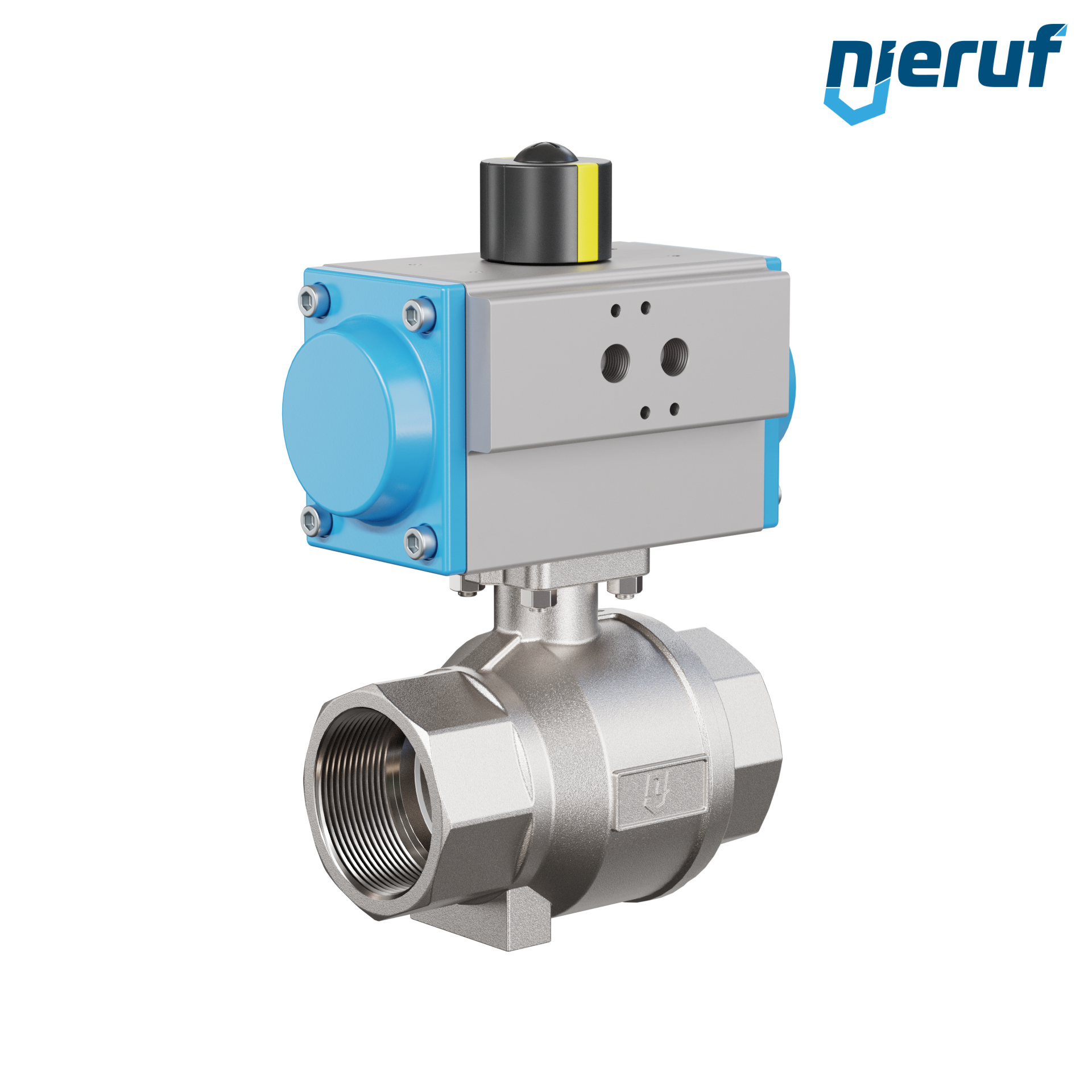 valvola a sfera pneumatica DN50 - 2" pollici azionamento rotativo a doppio effetto PK02
