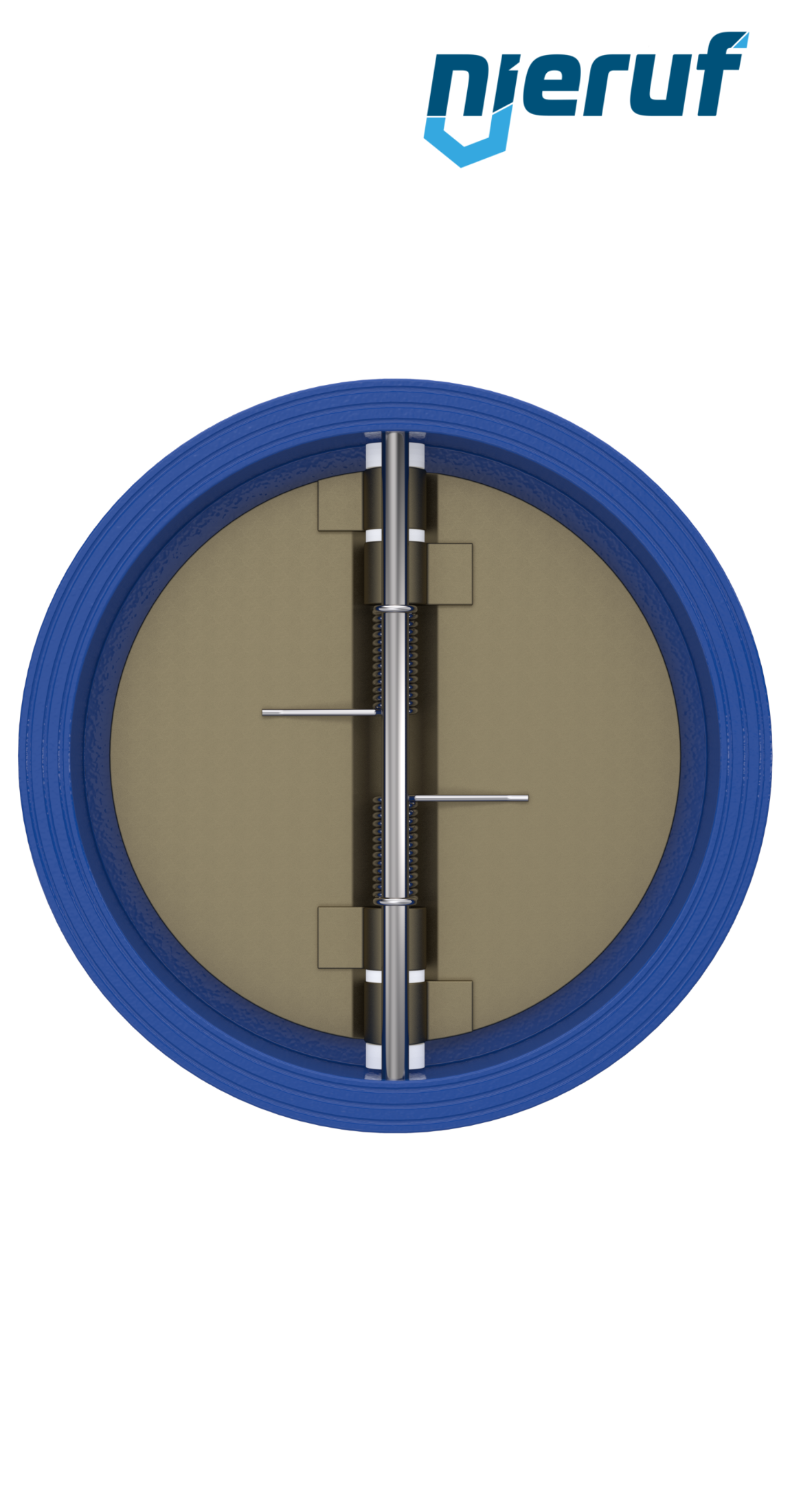 clapet anti-retour à double battant DN300 ANSI150 DR04 ANSI 150 GGG40 avec revêtement époxy bleu de 180µm  FKM