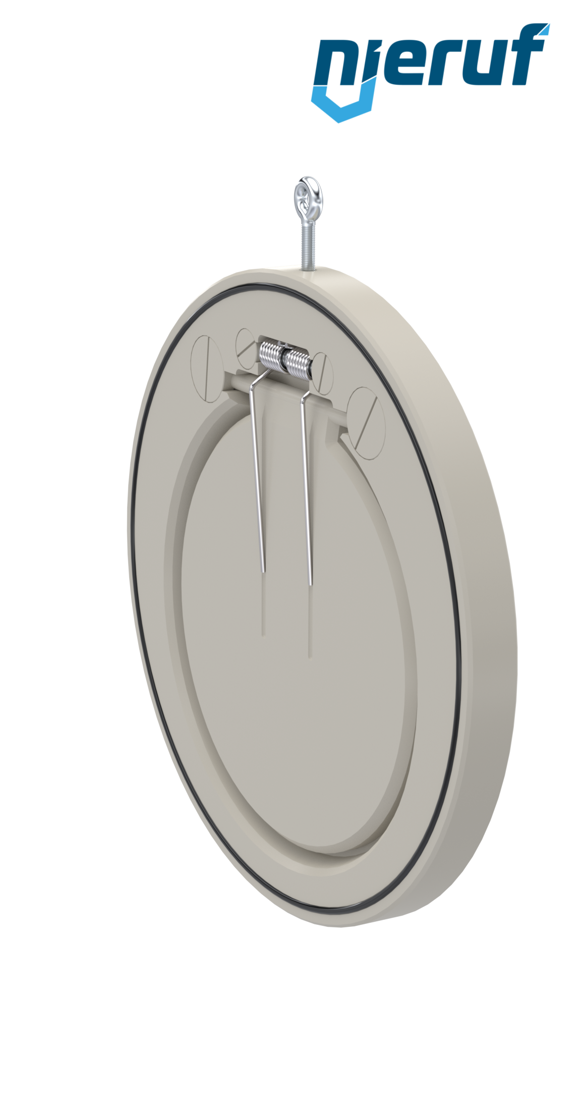 clapet anti-retour entre brides type wafer avec ressort DN300 ZR08 plastique PP-H FKM (Viton)