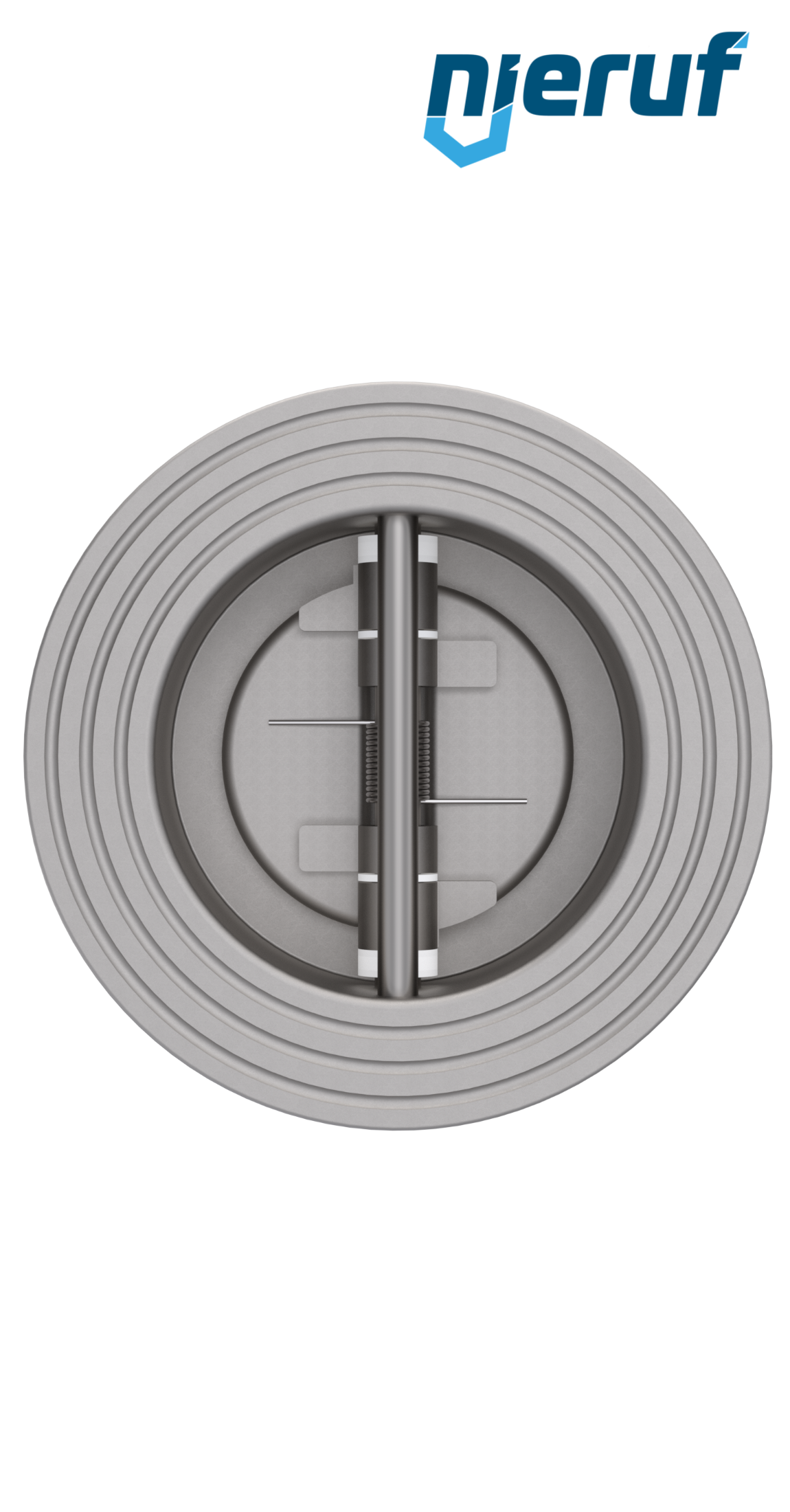 clapet anti-retour à double battant DN50 DR03 acier inoxydable 1.4408 FKM (Viton)