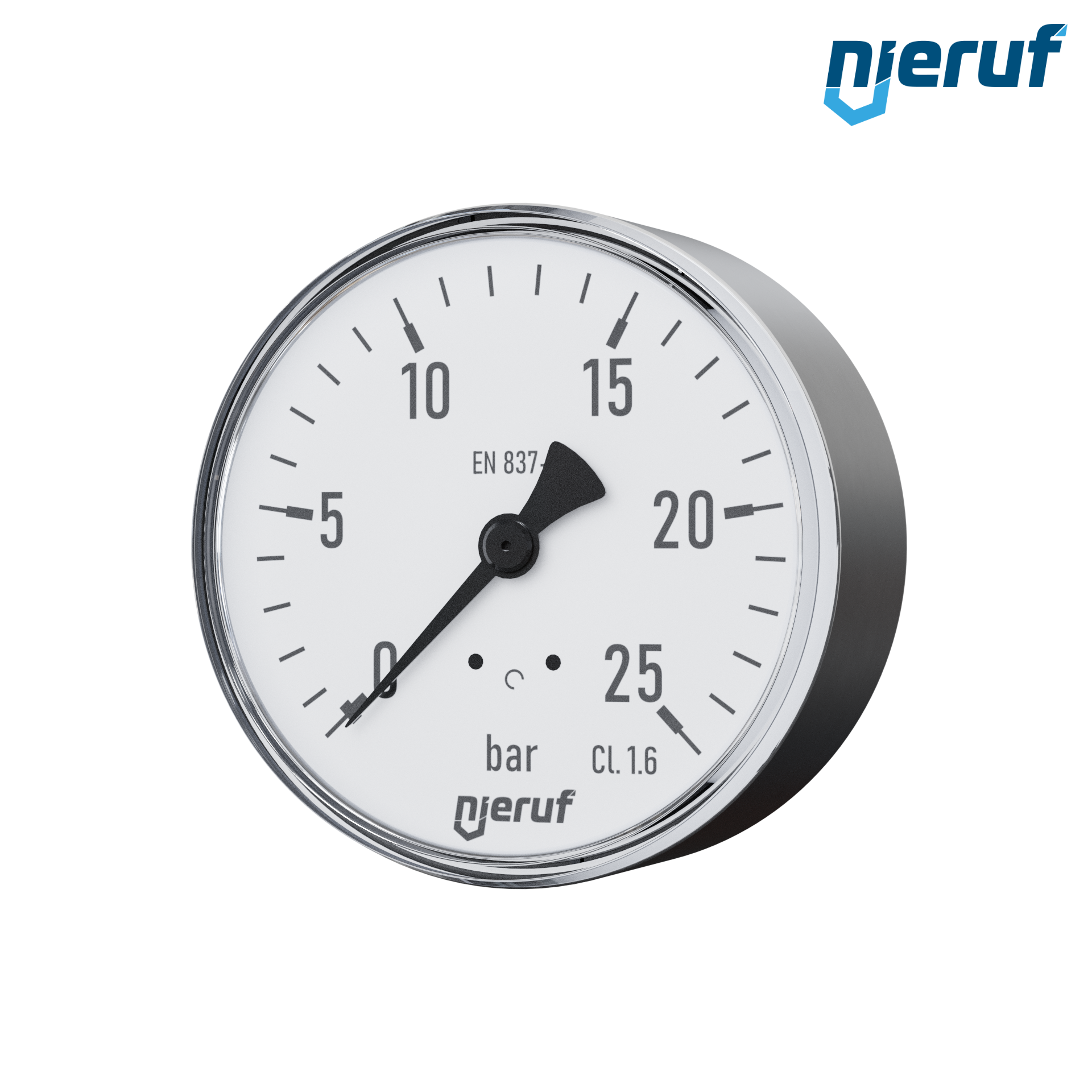 manomètre G 1/2" axial 63 mm acier MM04 0 - 25,0 bar sans liquide de remplissage, sec