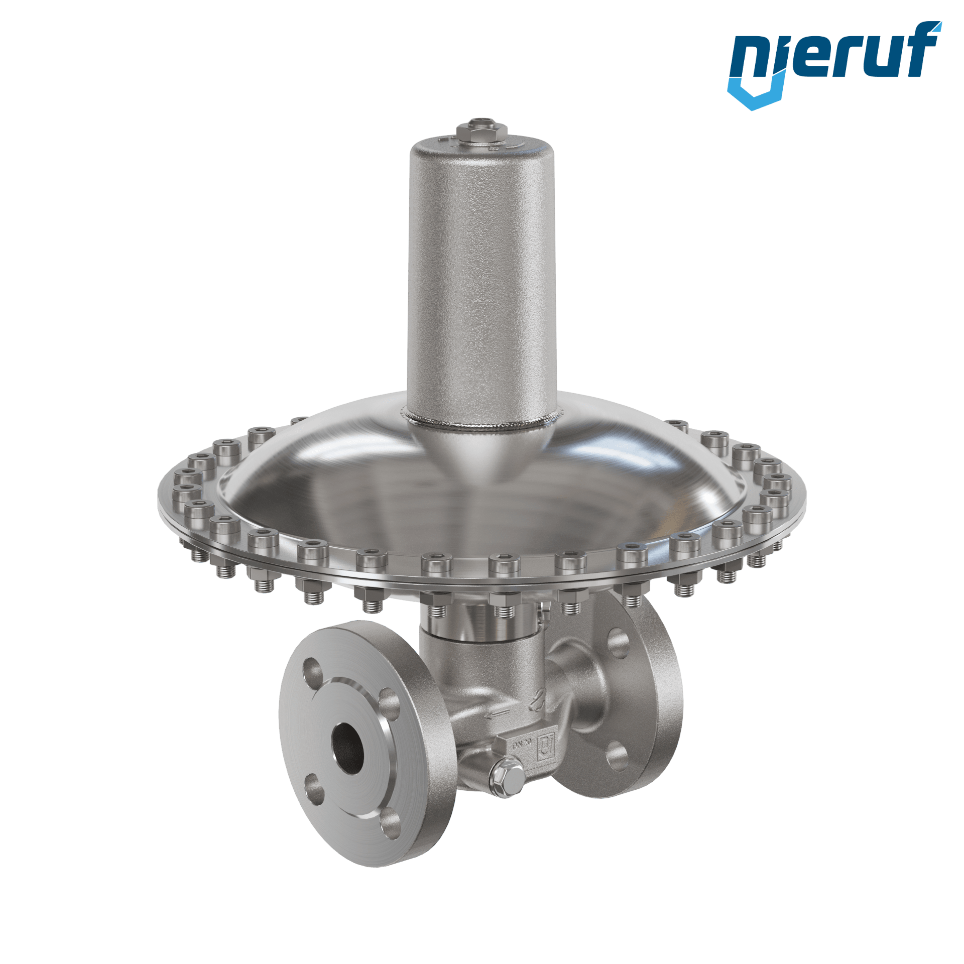 déverseur/soupape de décharge en millibars bride DN20 UV18 acier inoxydable EPDM / PTFE 50 - 500 mbar