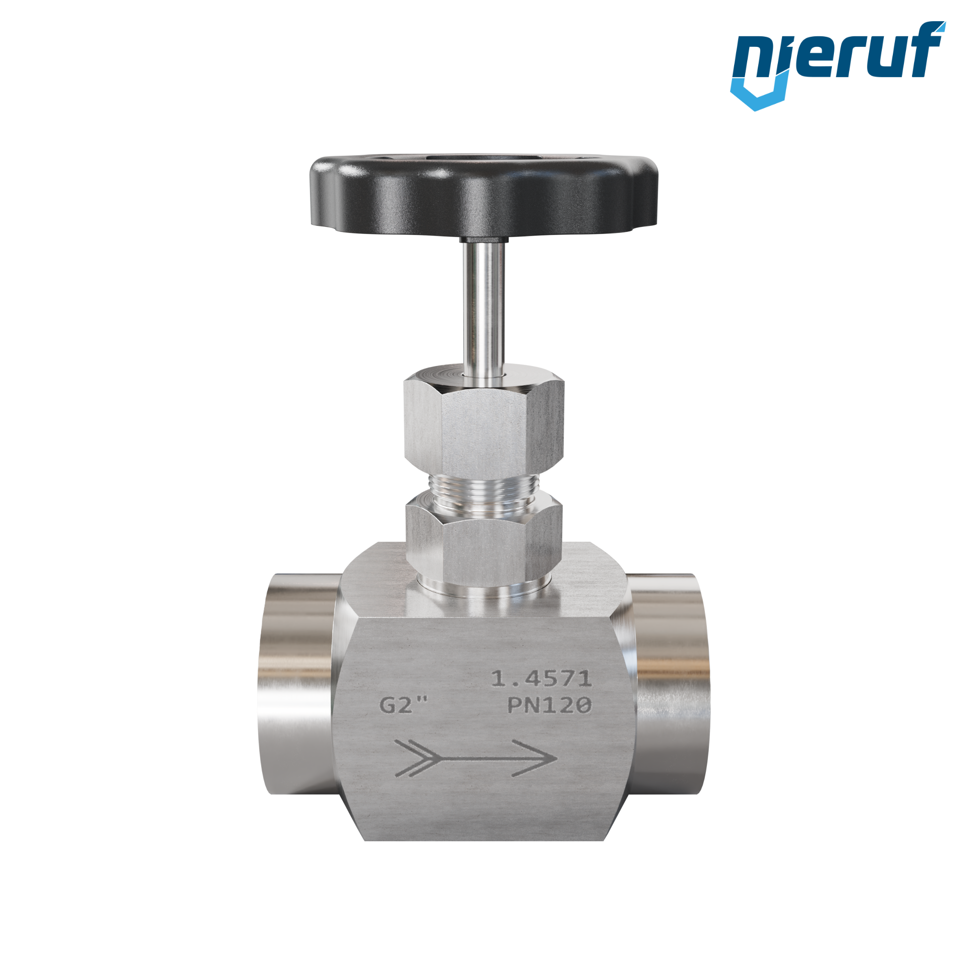 vanne à pointeau haute pression  2" pouce NV01 acier inoxydable 1.4571