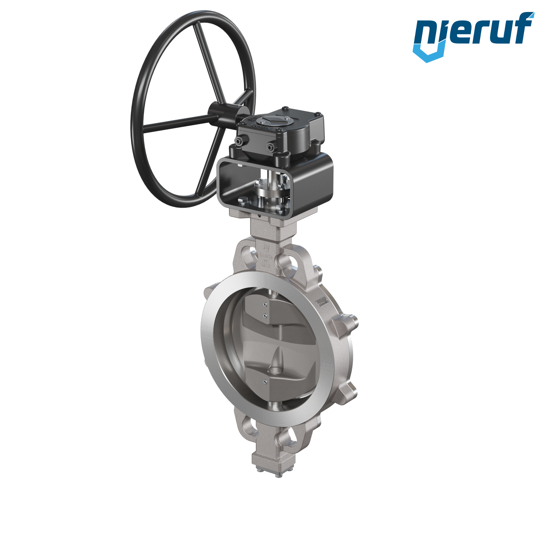 vanne papillon triple excentration inox AK13 DN 250 PN10-40 ANSI150-300 engrenage