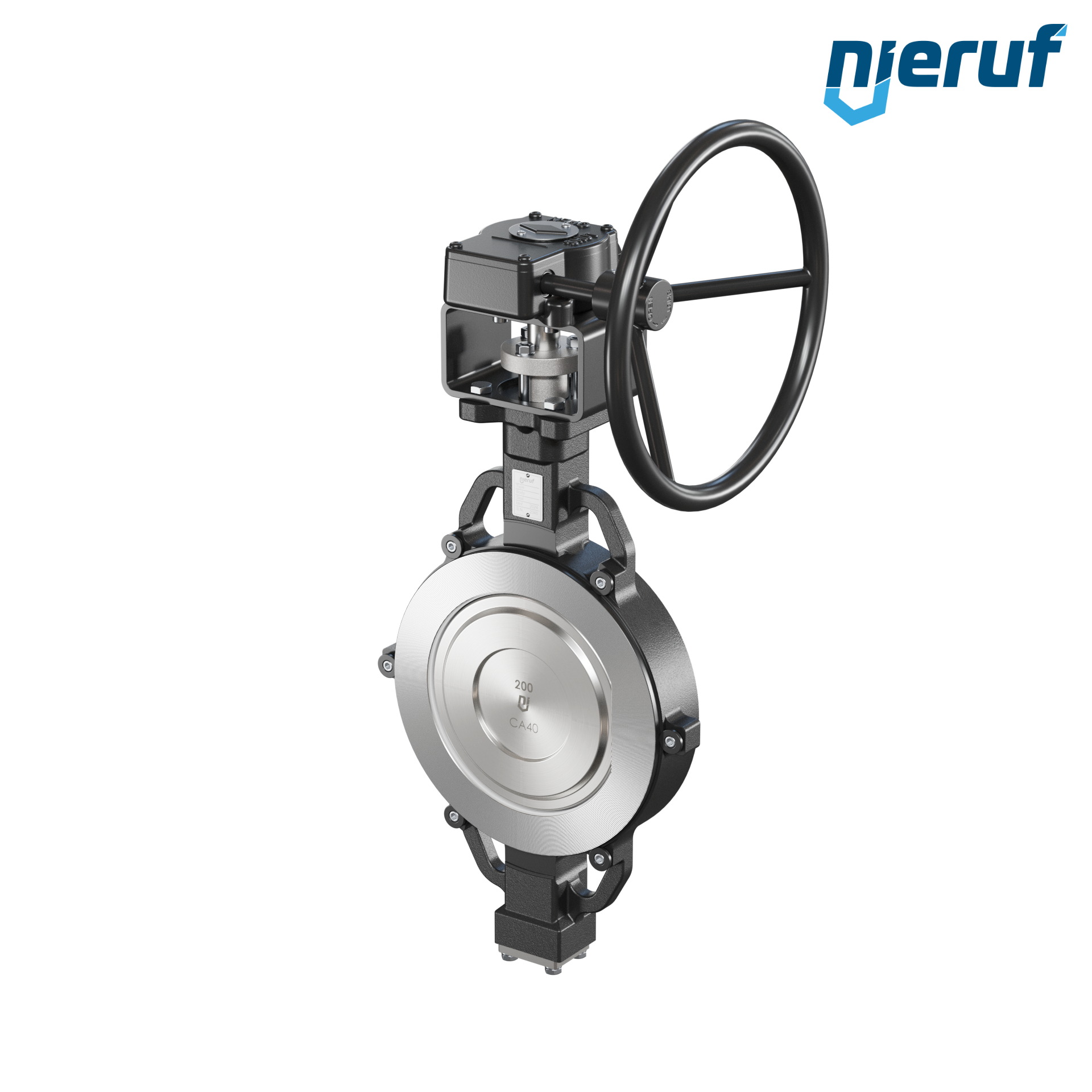 vanne papillon double excentration AK11 DN 200 PN10-40 ANSI150-300 engrenage