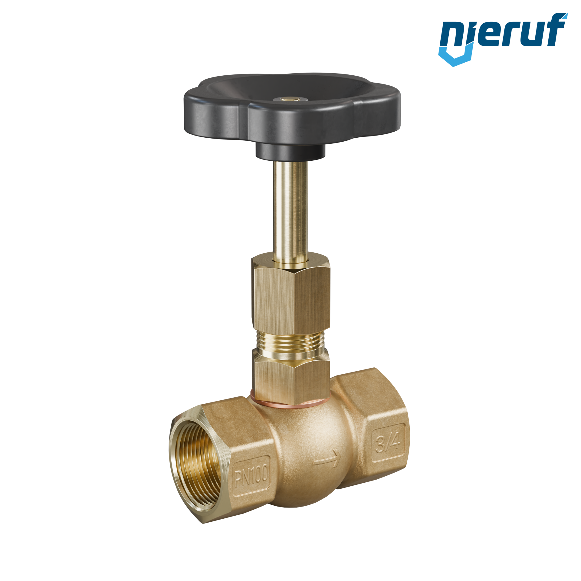 vanne à pointeau  3/4" pouce NV02 laiton