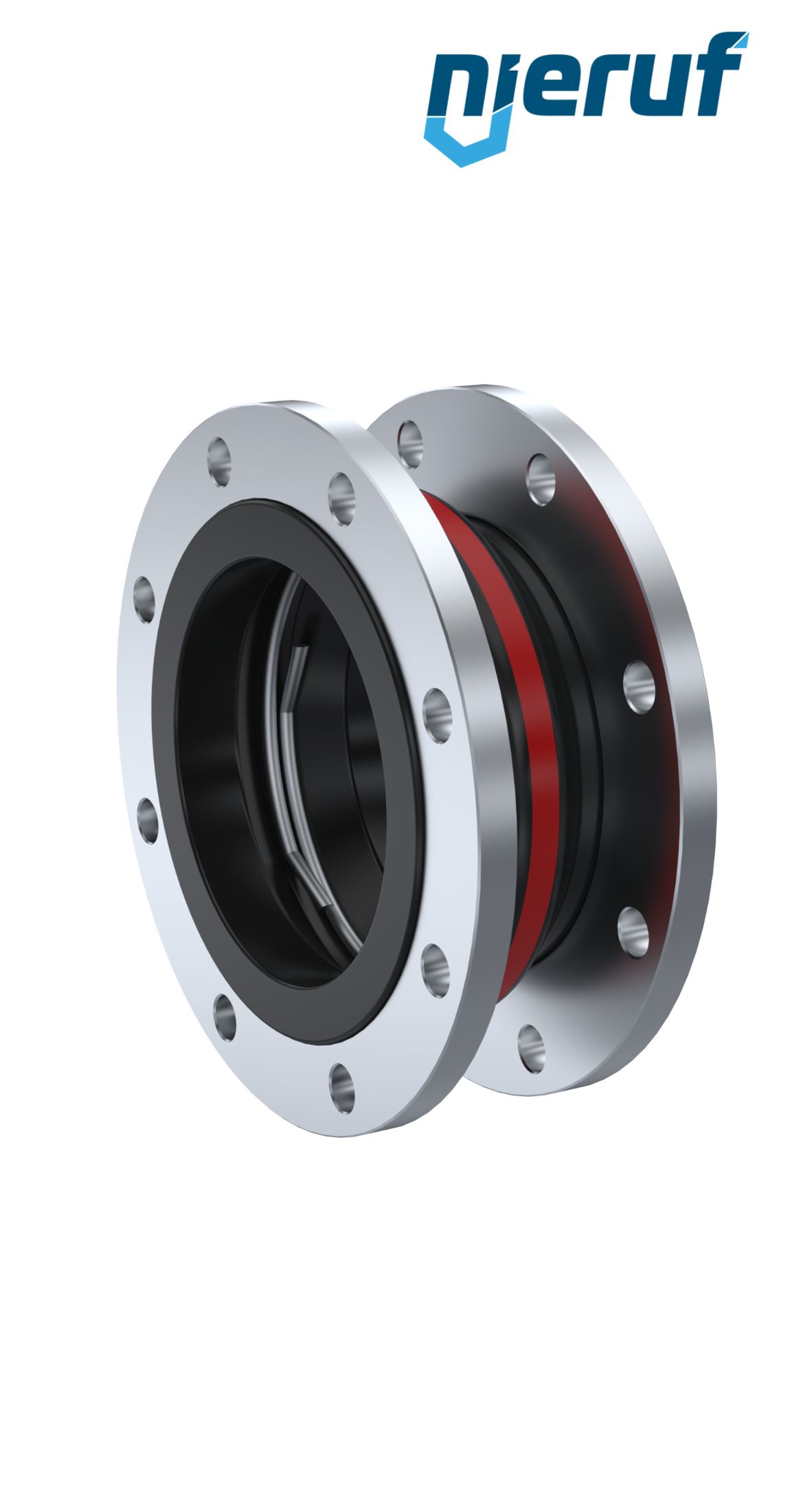 Compensateur anneau de soutien au vide DN200 modèle KP04 brides en acier EPDM