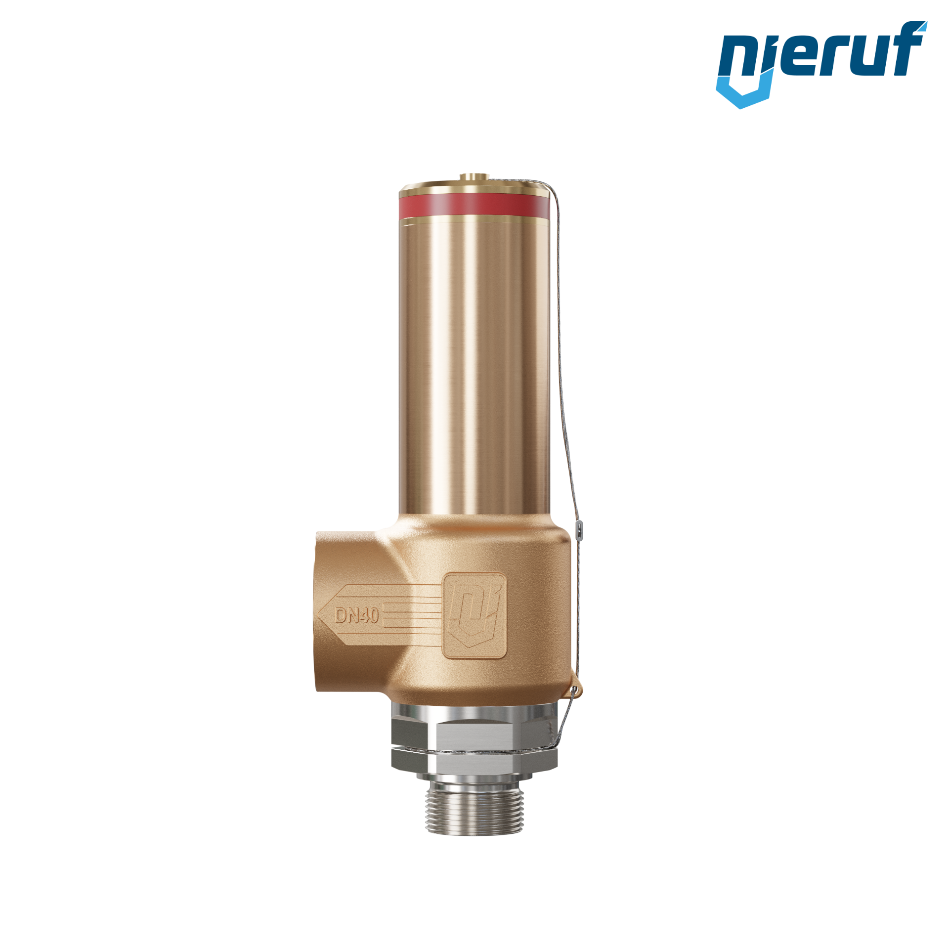 soupape de sûreté cryogénique sans Volet d'échappement DN25 1" mâle x 1 1/2" femelle SV18, accier inoxydable & bronze PTFE