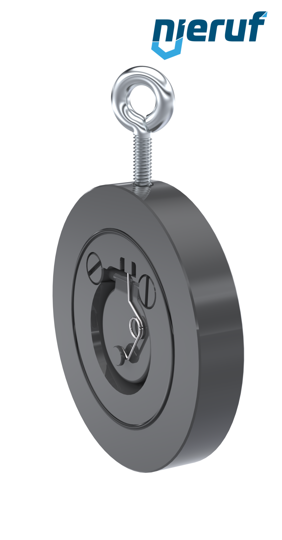 clapet anti-retour entre brides type wafer avec ressort DN40 ZR07 plastique PVC-U FKM (Viton)