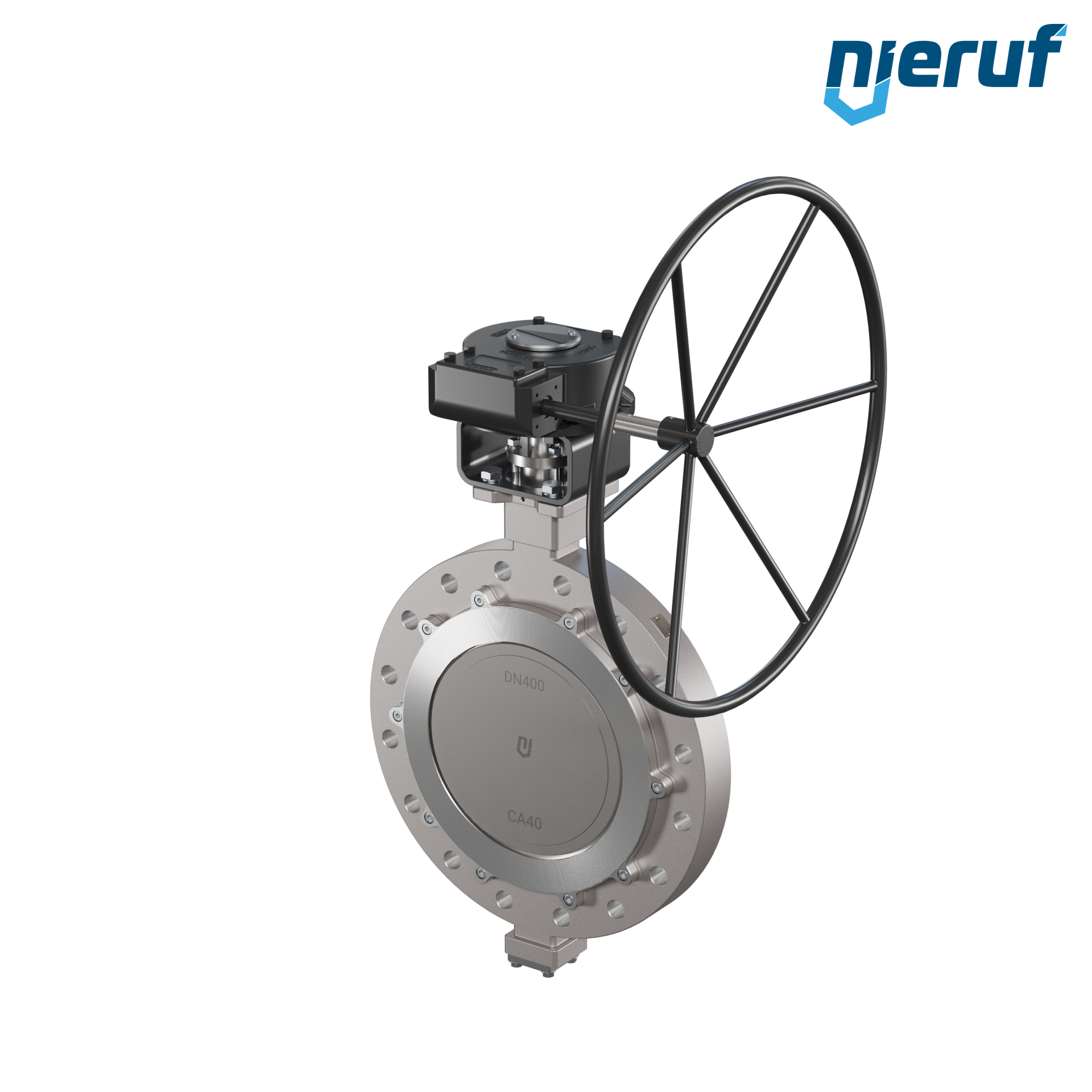 vanne papillon triple excentration inox AK14 DN 400 ANSI150 engrenage