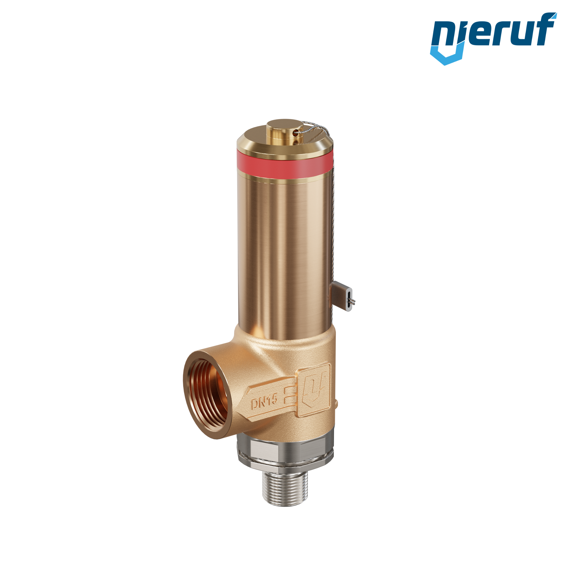 soupape de sûreté cryogénique sans Volet d'échappement DN8 1/4" mâle x 1/2" femelle SV18, accier inoxydable & bronze PTFE