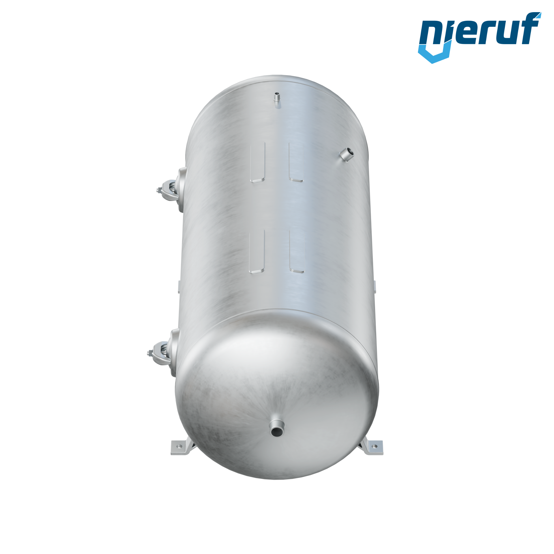 Réservoir sous pression allongé BE01 1000 litres, 0-16 bar, acier apprêté