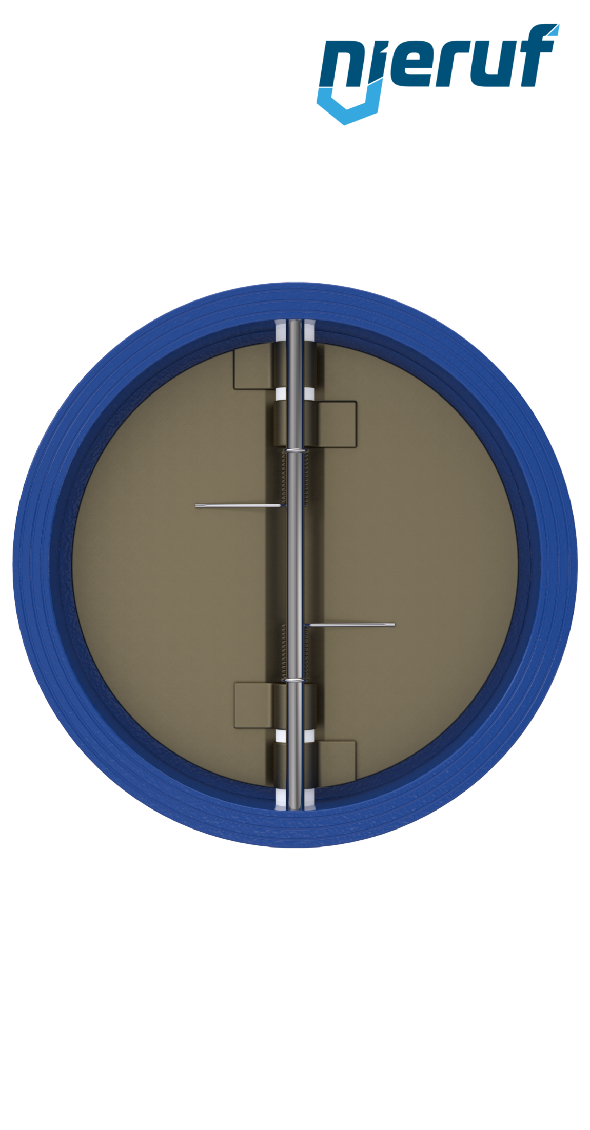 clapet anti-retour à double battant DN450 ANSI150 DR04 ANSI 150 GGG40 avec revêtement époxy bleu de 180µm  FKM