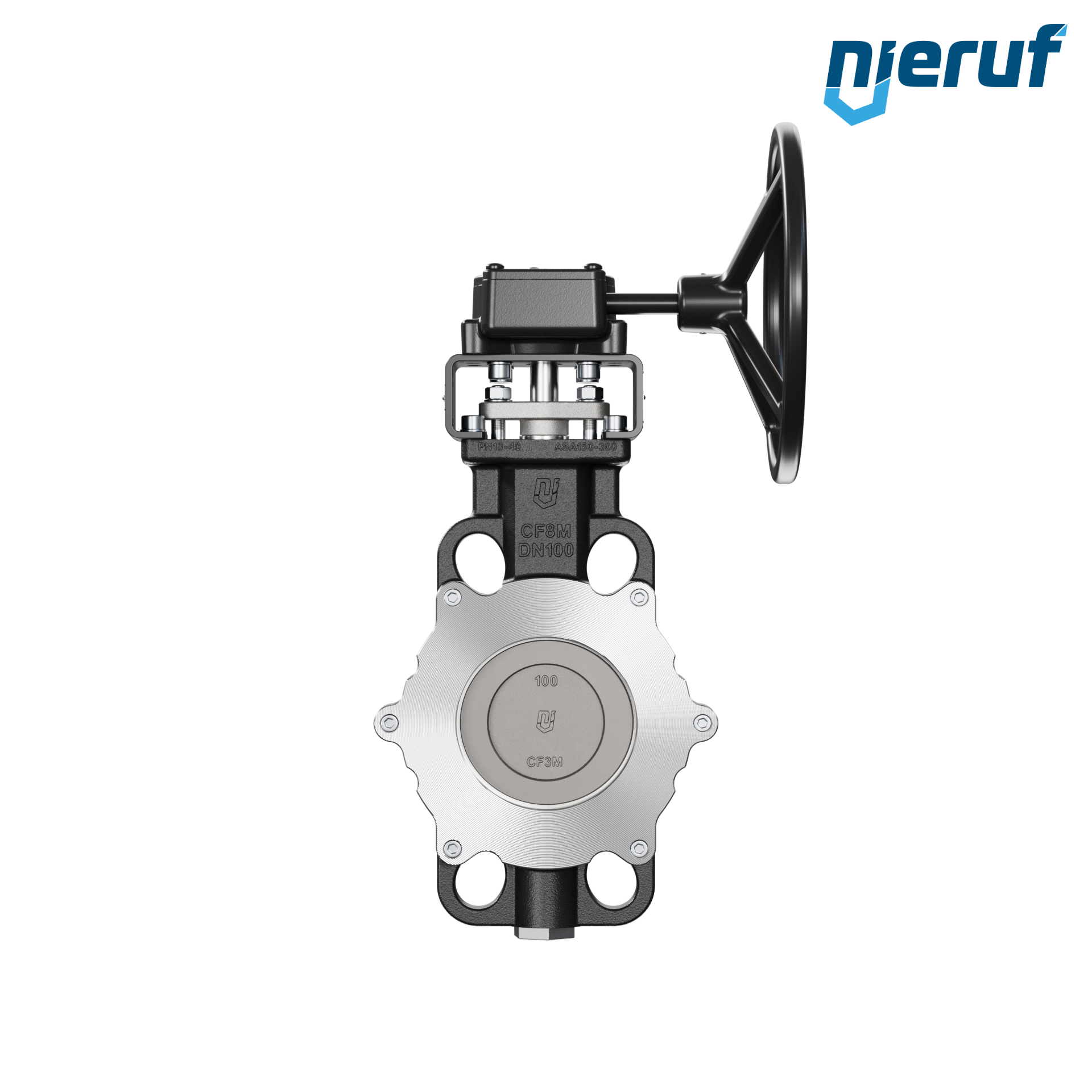 vanne papillon triple excentration AK13 DN 100 PN10-40 ANSI150-300 engrenage