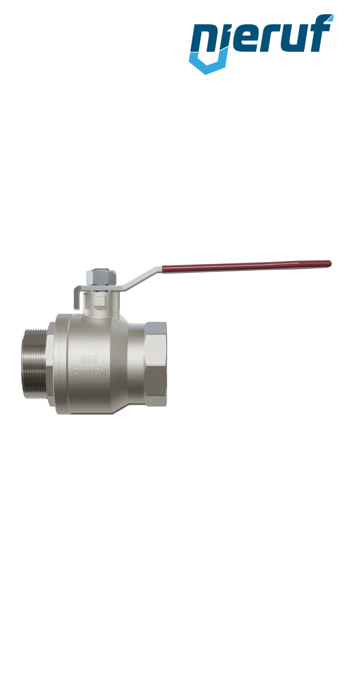 robinet à boisseau sphérique 2 voies DN40 - 1 1/2" pouce GK01 femelle x mâle