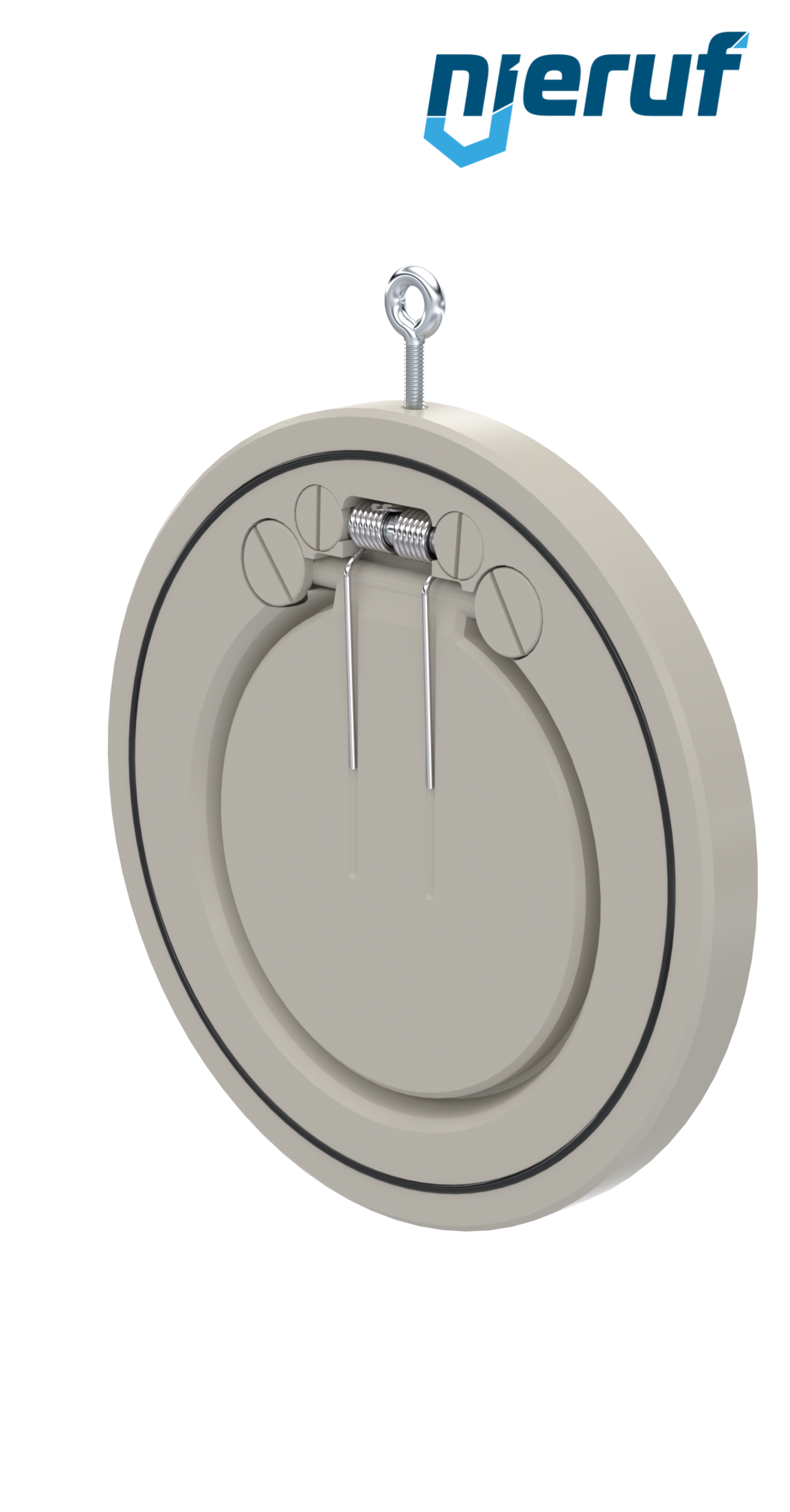 clapet anti-retour entre brides type wafer avec ressort DN150 ZR08 plastique PP-H FKM (Viton)