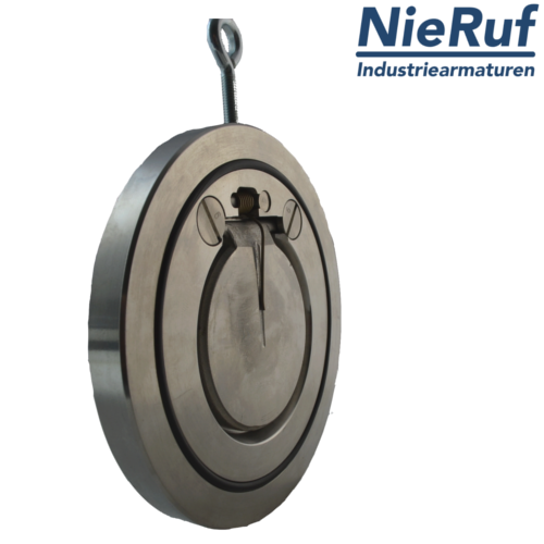 clapet anti-retour entre brides type wafer avec ressort DN125 ZR04 acier inoxydable 1.4408 métal