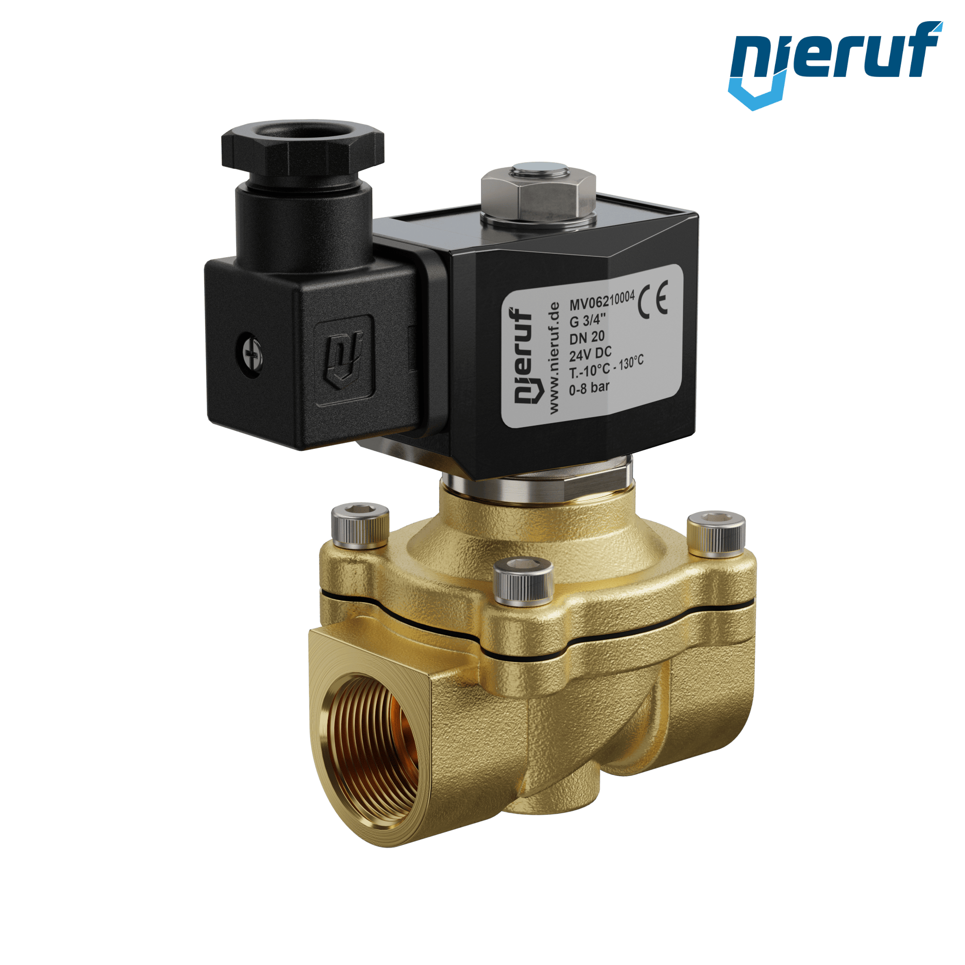 électrovanne G 3/4" pouce laiton MV06 EPDM 24V DC