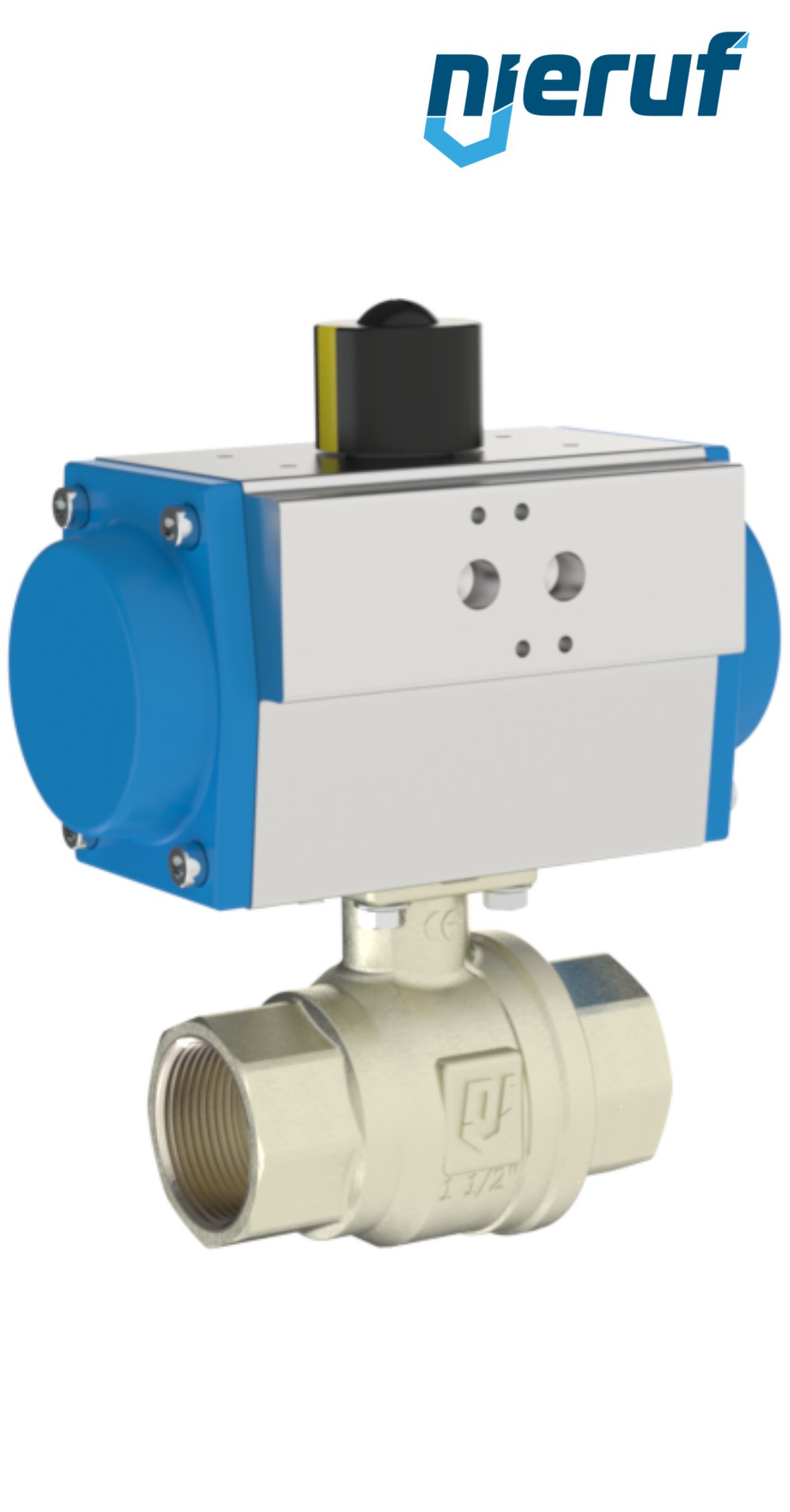 robinet à boisseau sphérique automatique avec manchon DN50 - 2" pouce actionneur rotatif pneumatique à simple effet ouverture par ressort PK01