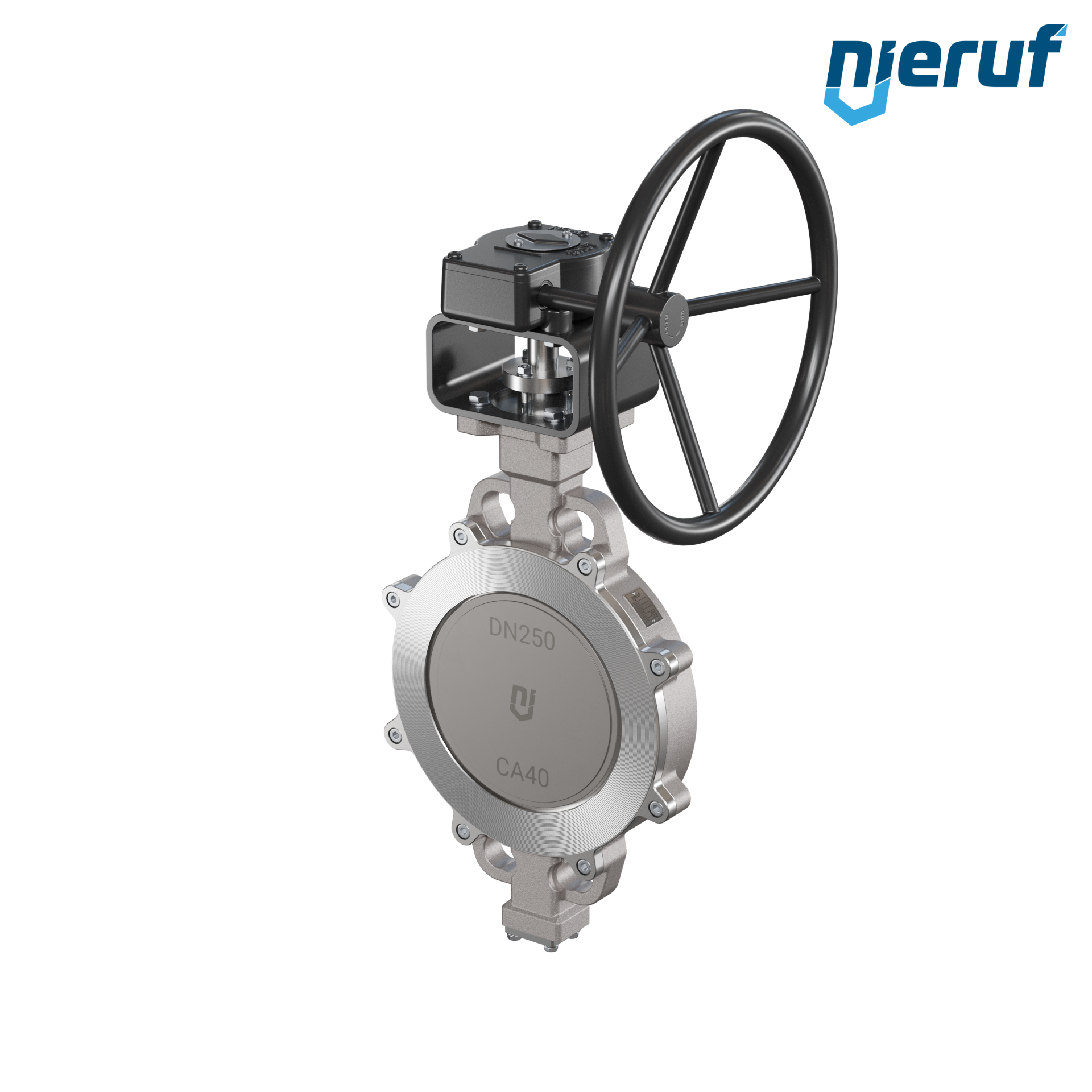 vanne papillon triple excentration inox AK13 DN 250 PN10-40 ANSI150-300 engrenage