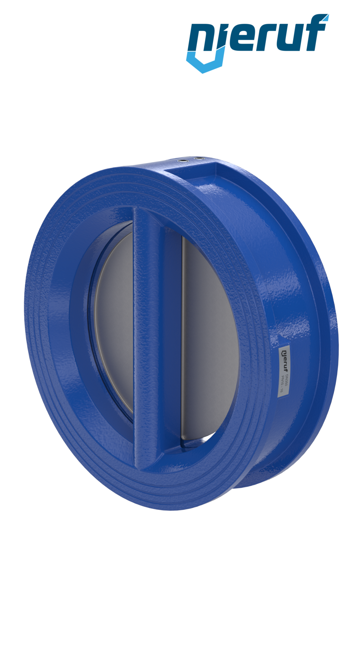 clapet anti-retour à double battant DN350 ANSI150 DR02 ANSI 150 GGG40 avec revêtement époxy bleu de 180µm  EPDM