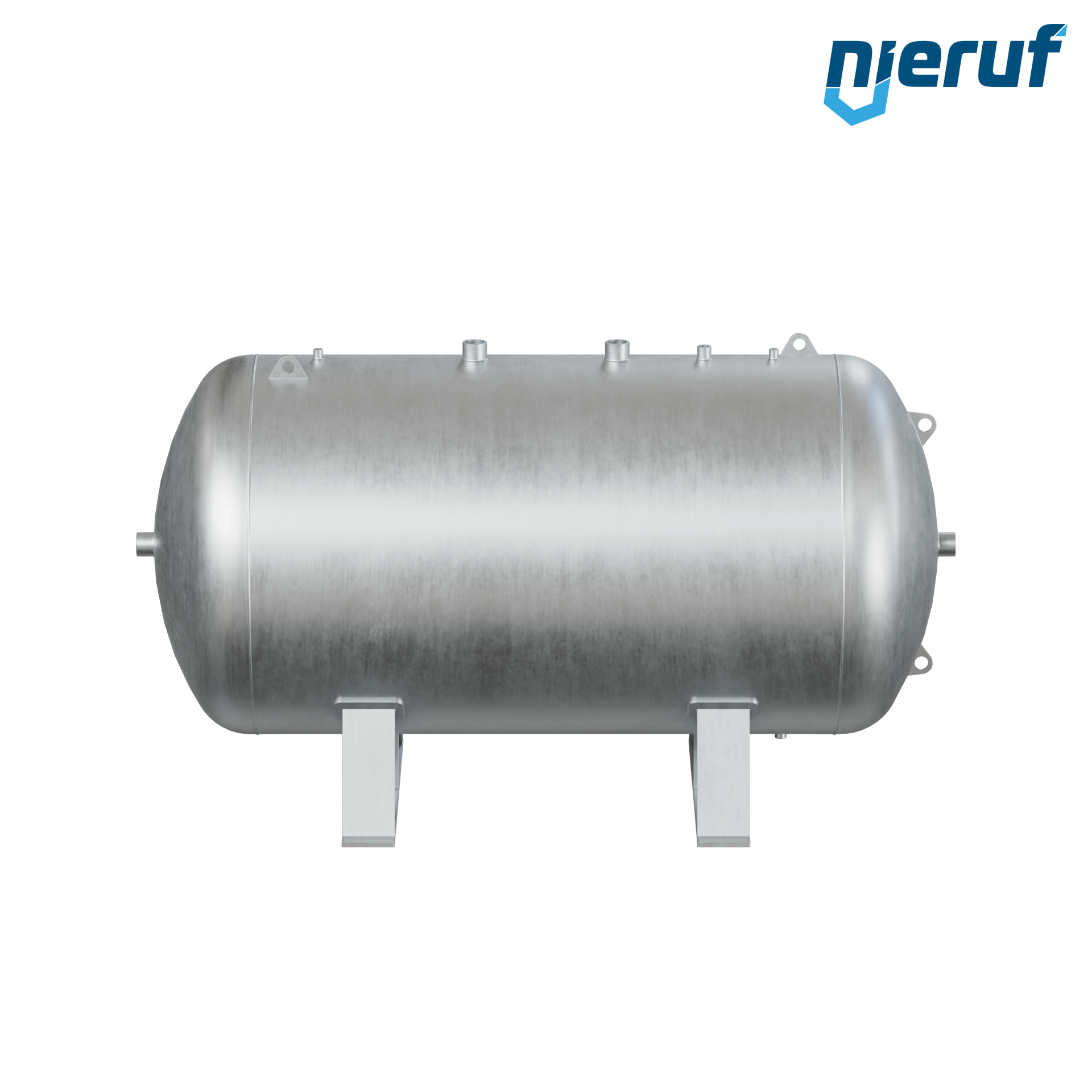 Réservoir sous pression allongé BE01 2000 litres, 0-16 bar, acier galvanisé