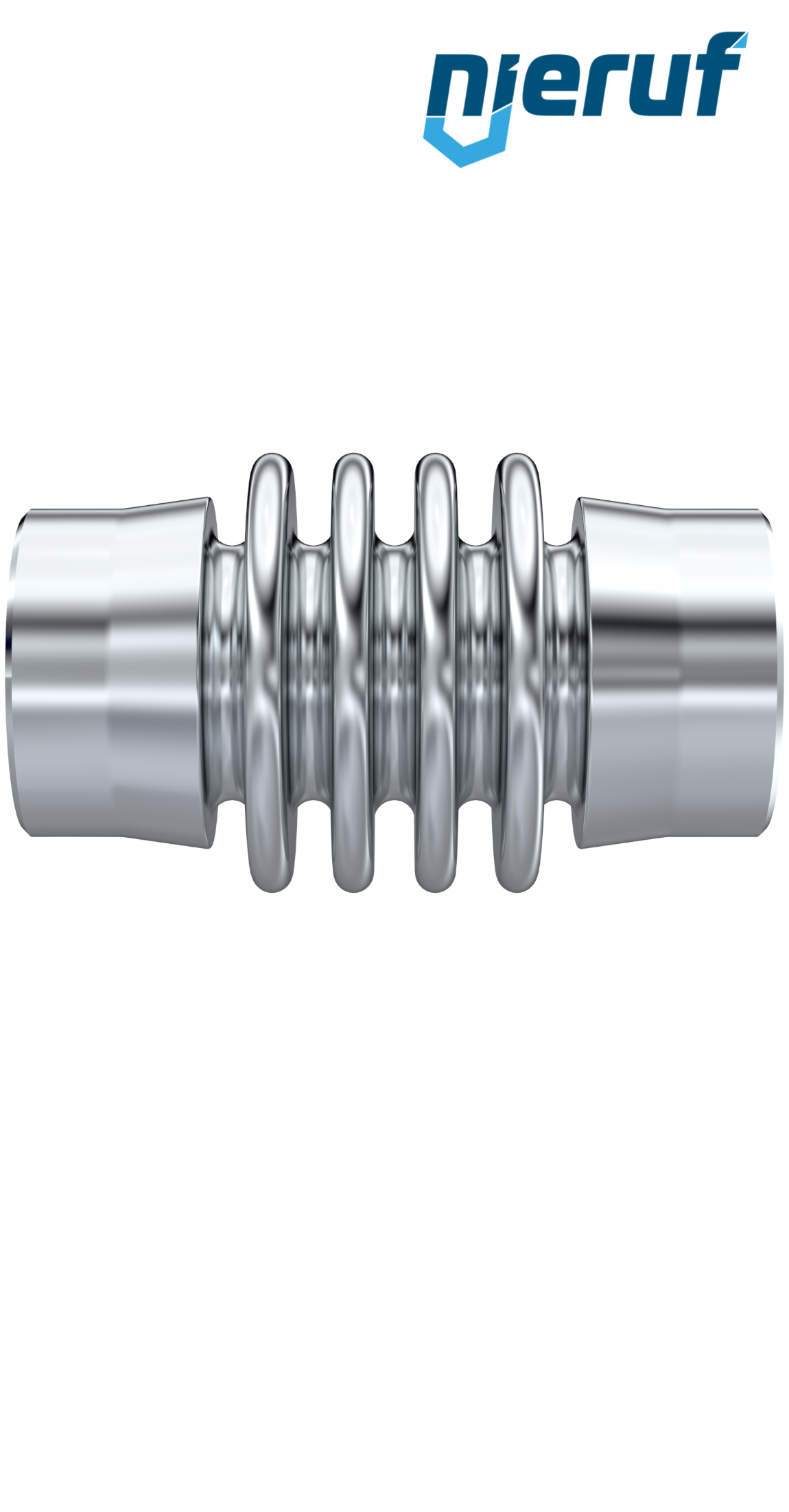Compensateur axial DN50 - 60,3mm modèle KP05 Embouts à souder en acier et soufflet en inox