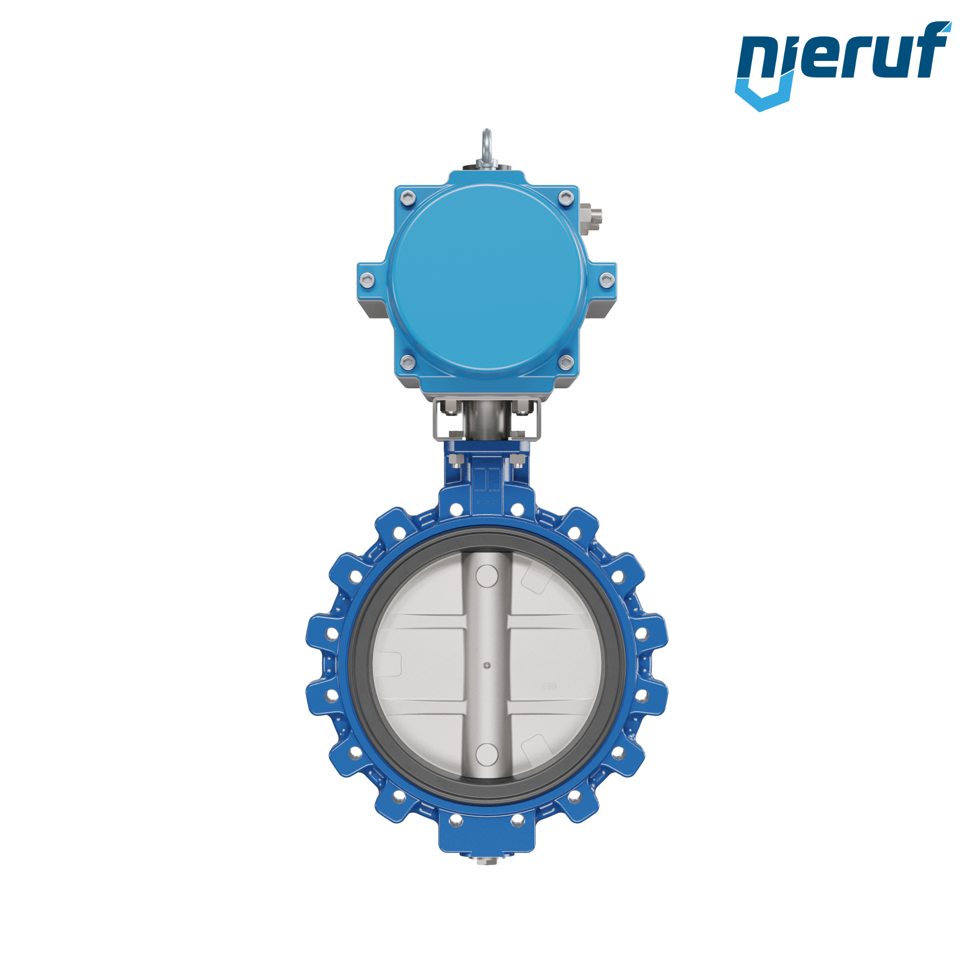vanne papillon DN 400 AK02 FPM actionneur pneumatique à simple effet fermeture par ressort