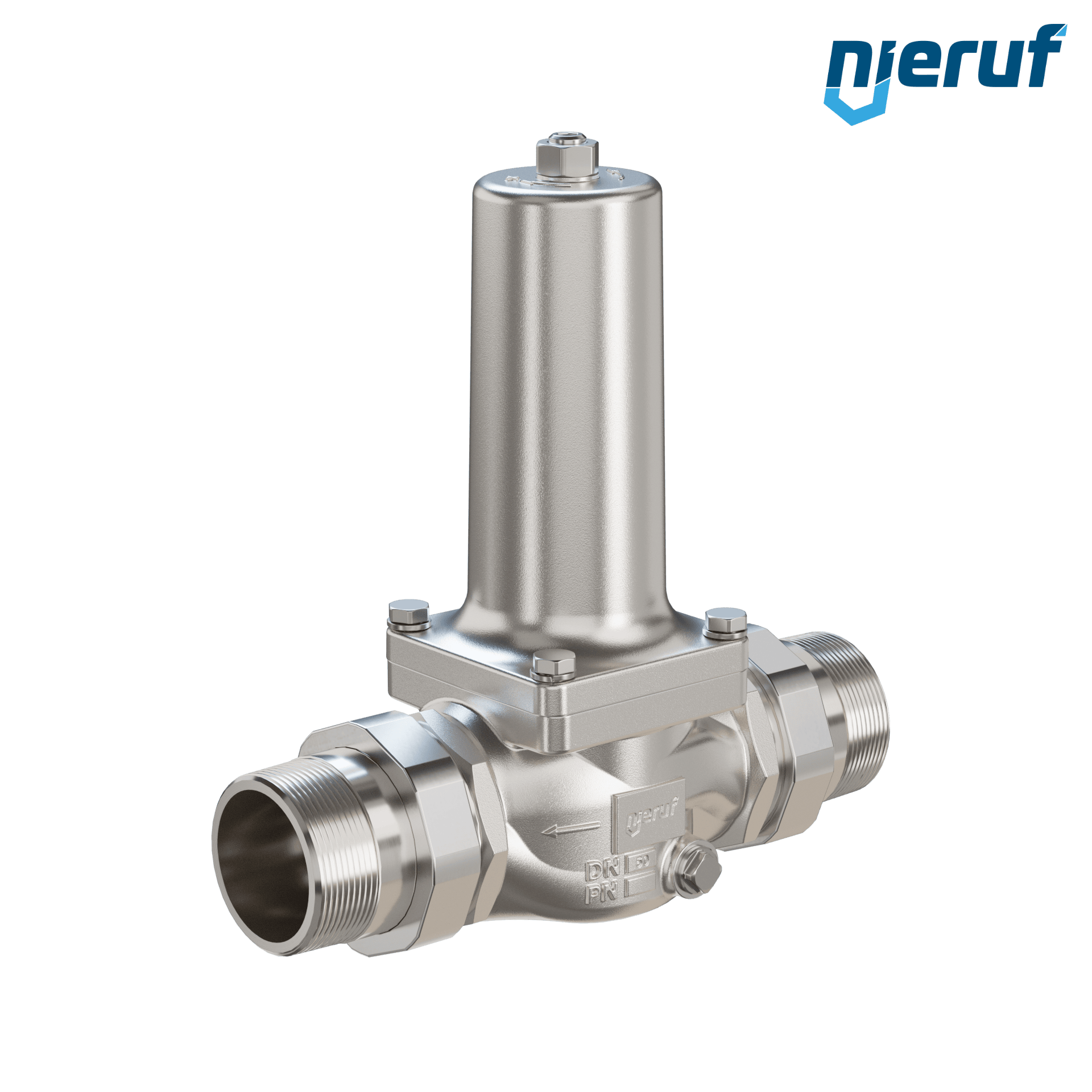réducteur de pression mâle 2" pouce DM12 acier inoxydable FPM 0.5 - 9.0 bar