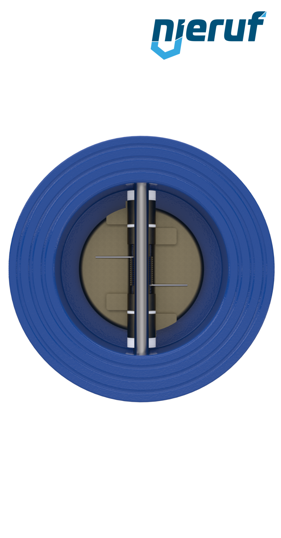 clapet anti-retour à double battant DN50 ANSI150 DR04 ANSI 150 GGG40 avec revêtement époxy bleu de 180µm  NBR