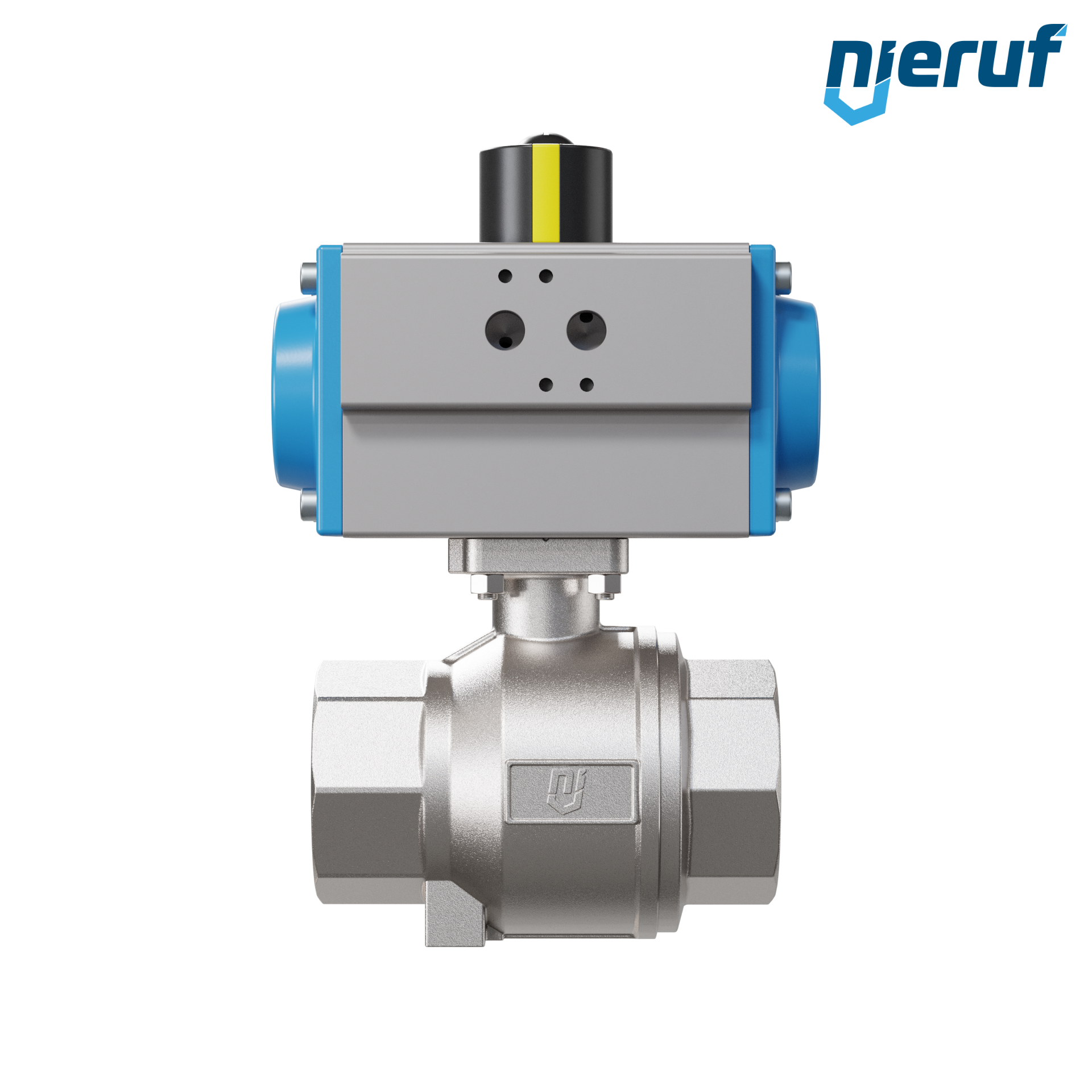 valvola a sfera pneumatica DN50 - 2" pollici azionamento rotativo a doppio effetto PK02