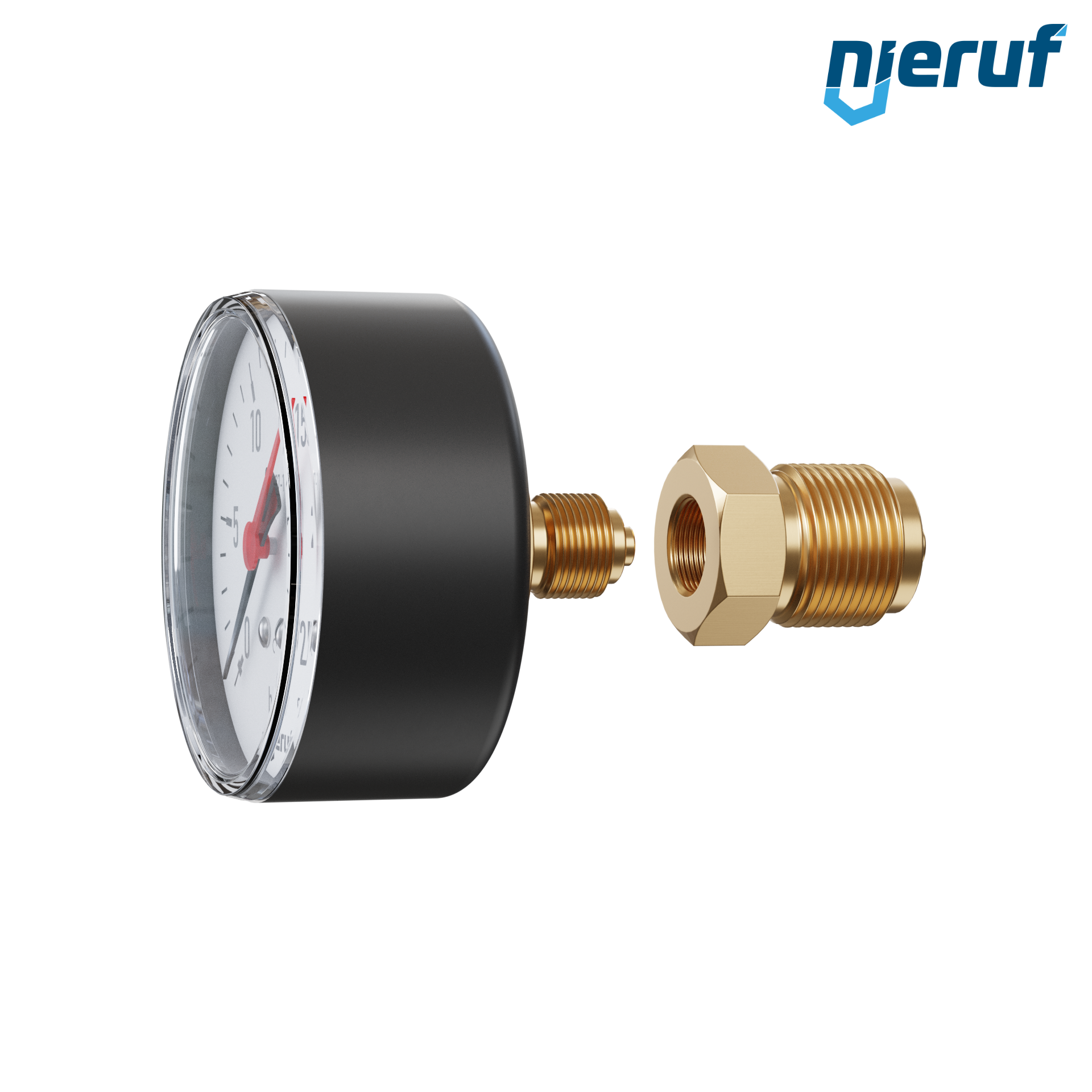 manometro G 1/2" assiale 63 mm acciaio MM04 0 - 25,0 bar senza fluido di riempimento, asciutto