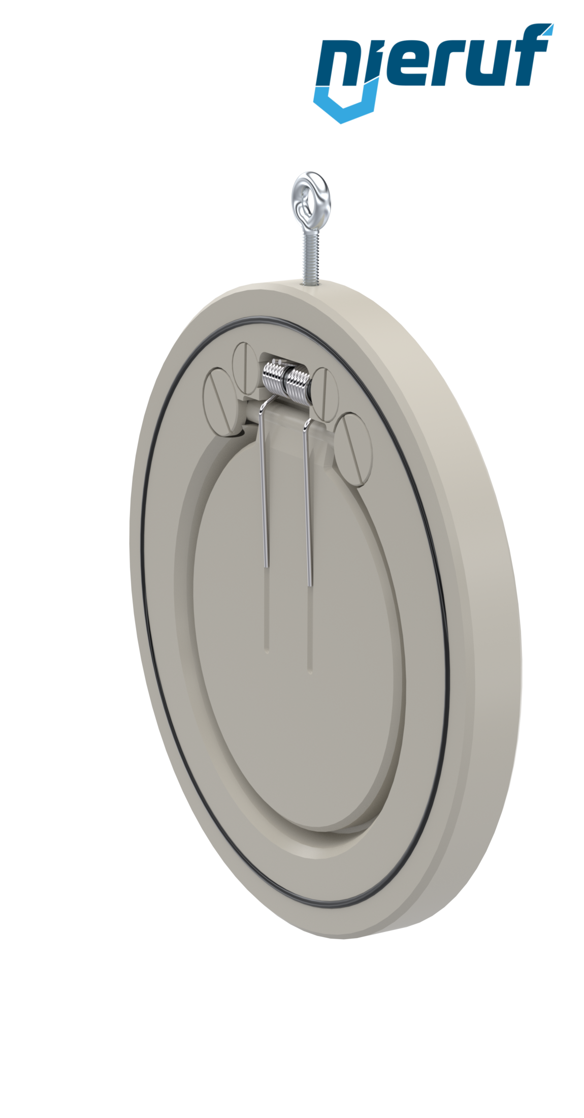 clapet anti-retour entre brides type wafer avec ressort DN150 ZR08 plastique PP-H FKM (Viton)