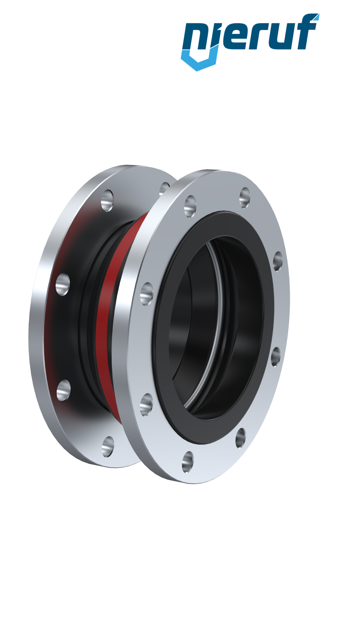 Compensateur anneau de soutien au vide DN200 modèle KP04 brides en acier EPDM