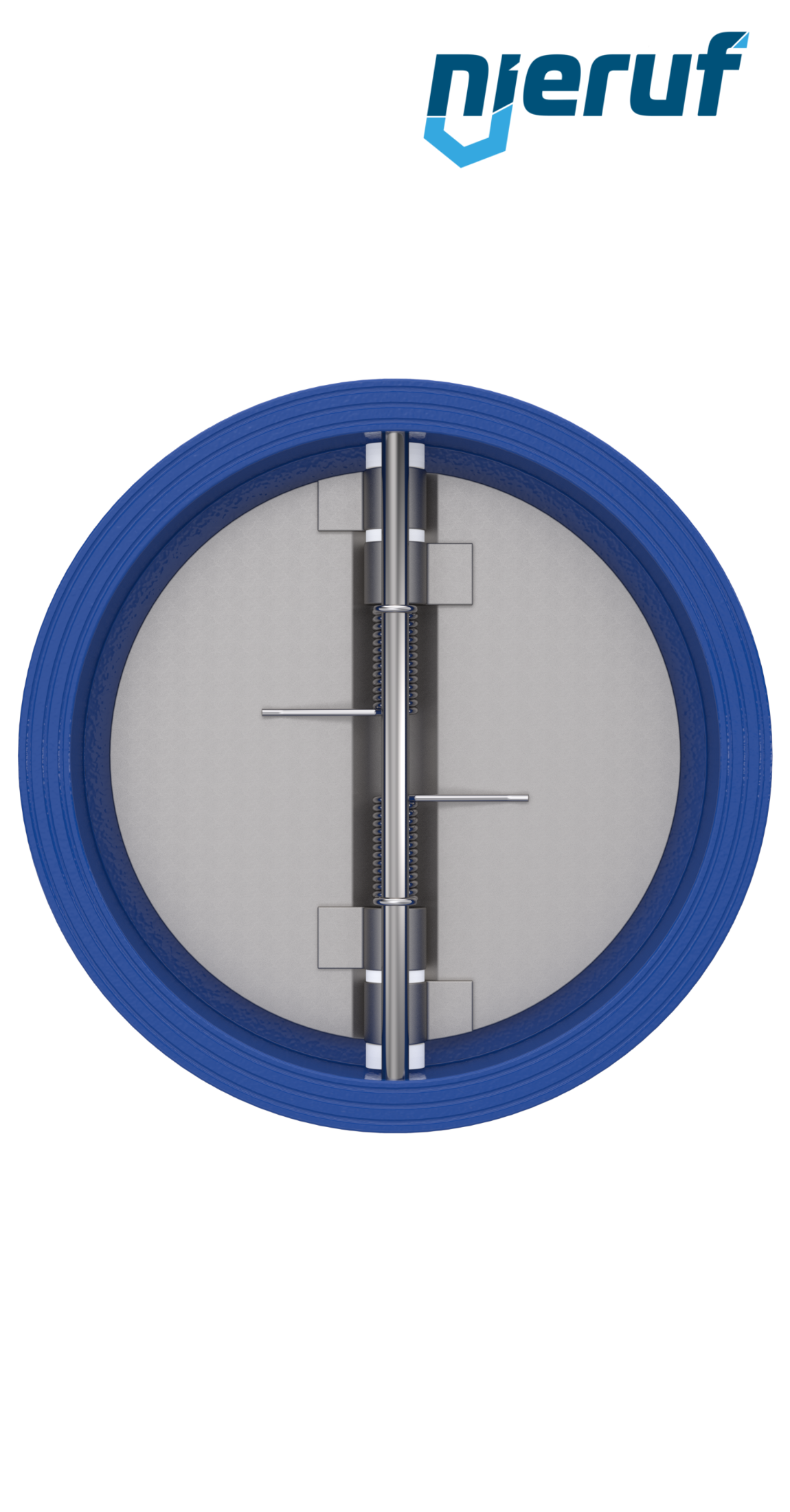 clapet anti-retour à double battant DN300 ANSI150 DR02 ANSI 150 GGG40 avec revêtement époxy bleu de 180µm  EPDM