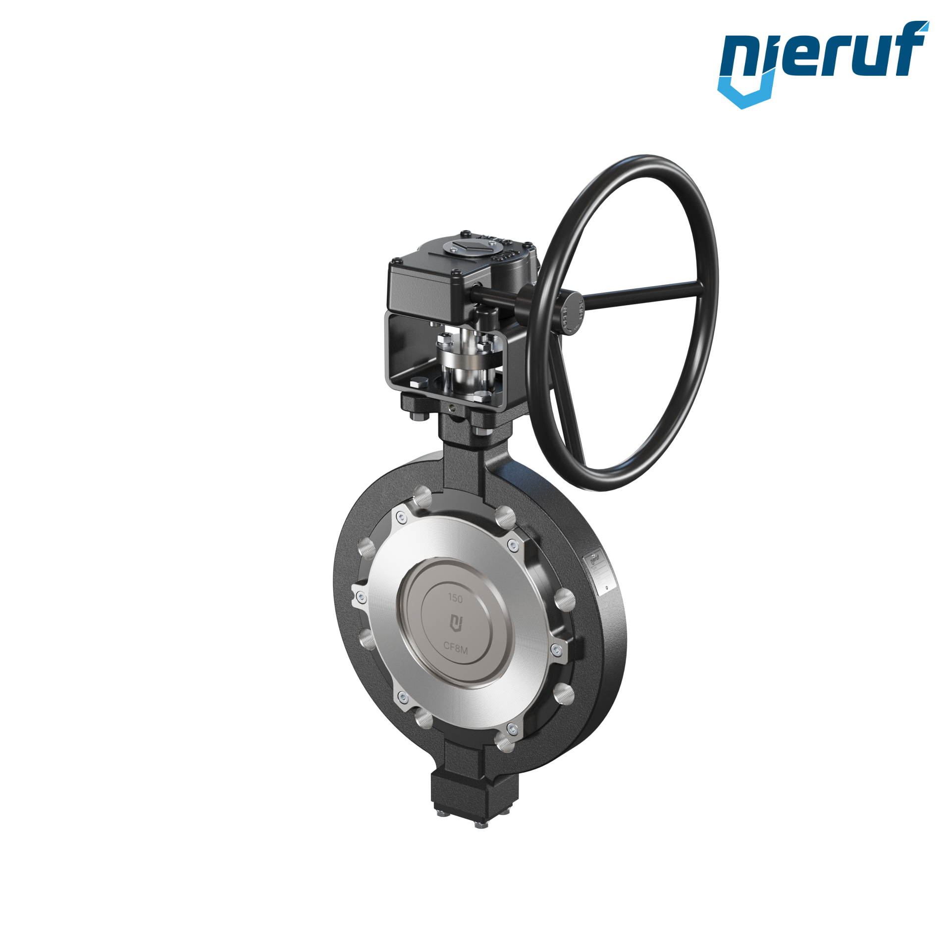 vanne papillon triple excentration acier moulé AK14 DN 150 ANSI150 engrenage