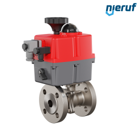 robinet à boisseau sphérique à brides électrique DN20 - 3/4" pouce EK05 acier inoxydable 240V