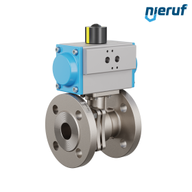 robinet à boisseau sphérique à brides DN32 PK05 actionneur rotatif pneumatique à double effet