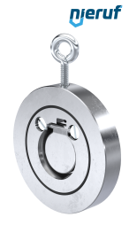 clapet anti-retour entre brides type wafer DN32 ZR02 acier inoxydable 1.4408 FKM (Viton)