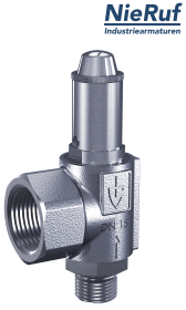 soupape de sûreté 2" mâle  x 2" femelle SV09 fluides gazeux neutres, acier inoxydable FKM