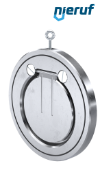 clapet anti-retour entre brides type wafer DN150 ZR02 acier inoxydable 1.4408 NBR