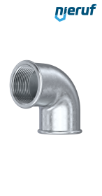 Raccord en fonte malléable raccord coudé n° 90, DN8 - 1/4" pouce galvanisé Raccord en fonte malléable raccord coudé n° 90, DN8 - 1/4" pouce galvanisé