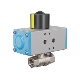robinet à boisseau sphérique automatique avec manchon CU465DN8 - 1/4" pouce actionneur rotatif pneumatique à double effet PK01