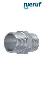 Raccord en fonte malléable mamelon double n° 280, DN25 - 1" pouce galvanisé