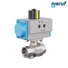 robinet à boisseau sphérique pneumatique DN25 - 1" pouce actionneur rotatif à simple effet PK02