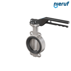 vanne papillon en acier inoxydable DN 125 PN16 AK08 EPDM levier manuel